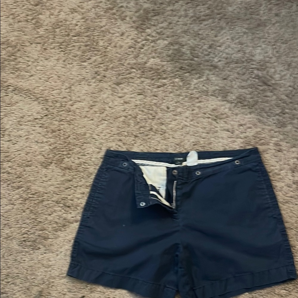 J. Crew Blue Bermuda Shorts Tailored Cotton Blend